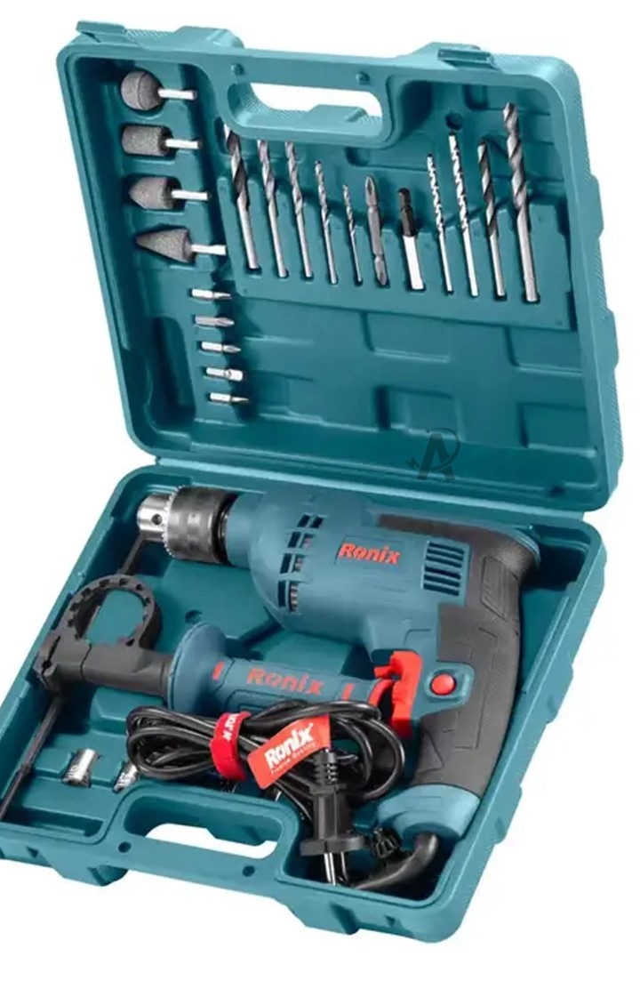 کیت دریل برقی ۱۳ میلیمتر ۷۵۰ وات ۲۹ پارچه رونیکس RS-0007