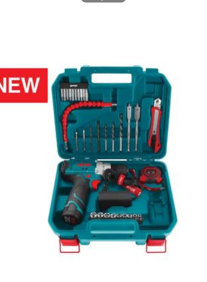 کیت دریل شارژی 12 ولت چکشی رونیکس مدل RS-8611