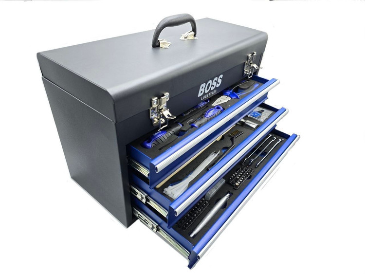 مجموعه جعبه بکس و ابزار 408 عددی صنعتی باس مدل BOX-408