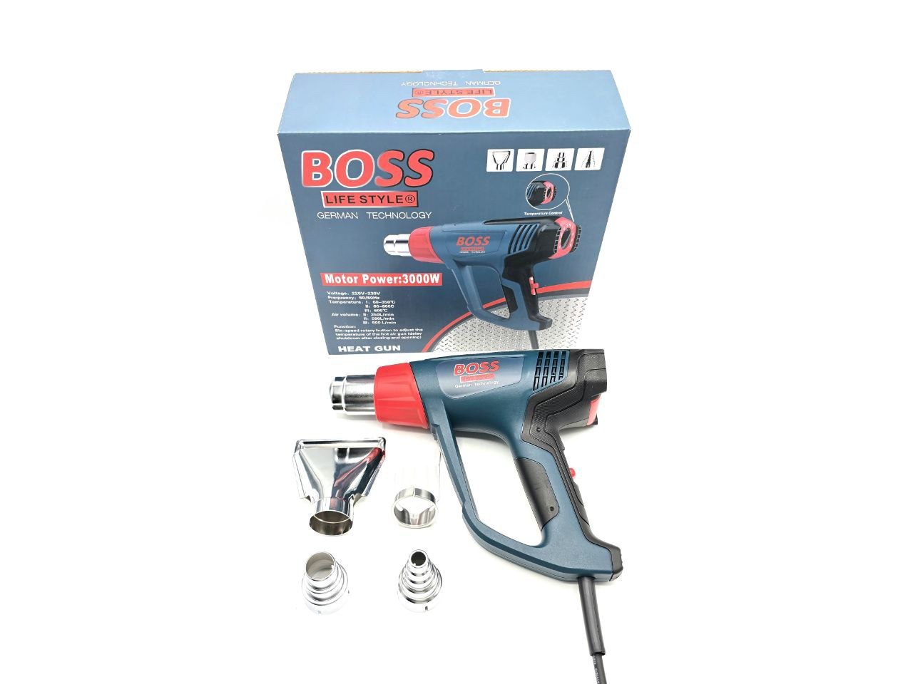 سشوار صنعتی ۳۰۰۰ وات دیمردار باس مدل POWER3000