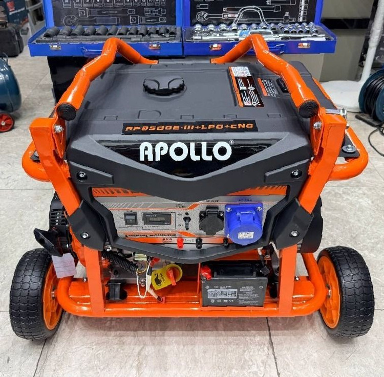 موتور برق 8.5 کیلووات سه گانه سوز استارتی AVR آپولو مدل 8500lll