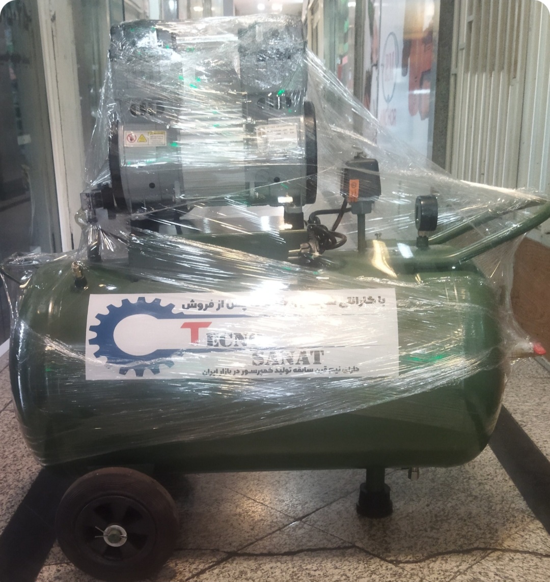 کمپرسور ۱۰۰ لیتری سایلنت 750 وات تکنو صنعت مدل OLF750