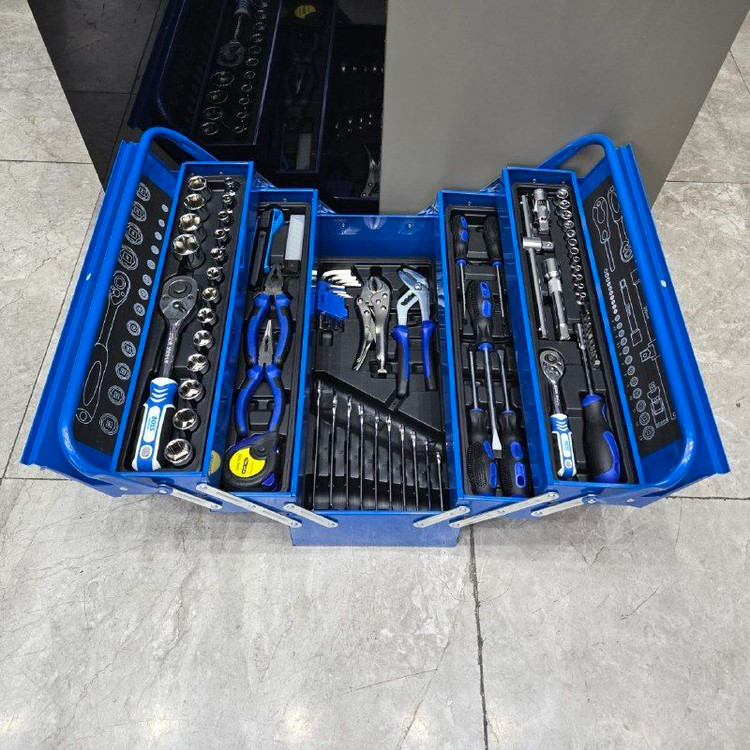 مجموعه جعبه بکس و ابزار ۸۵ عددی باس سه طبقه باس مدل 85PCS